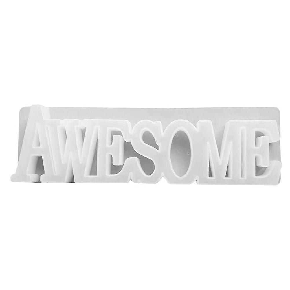 Fancy Letter Molds Silicone For Resin Diy Craft Making Desktop Ornament 33X10X2.5CM 1Pcs