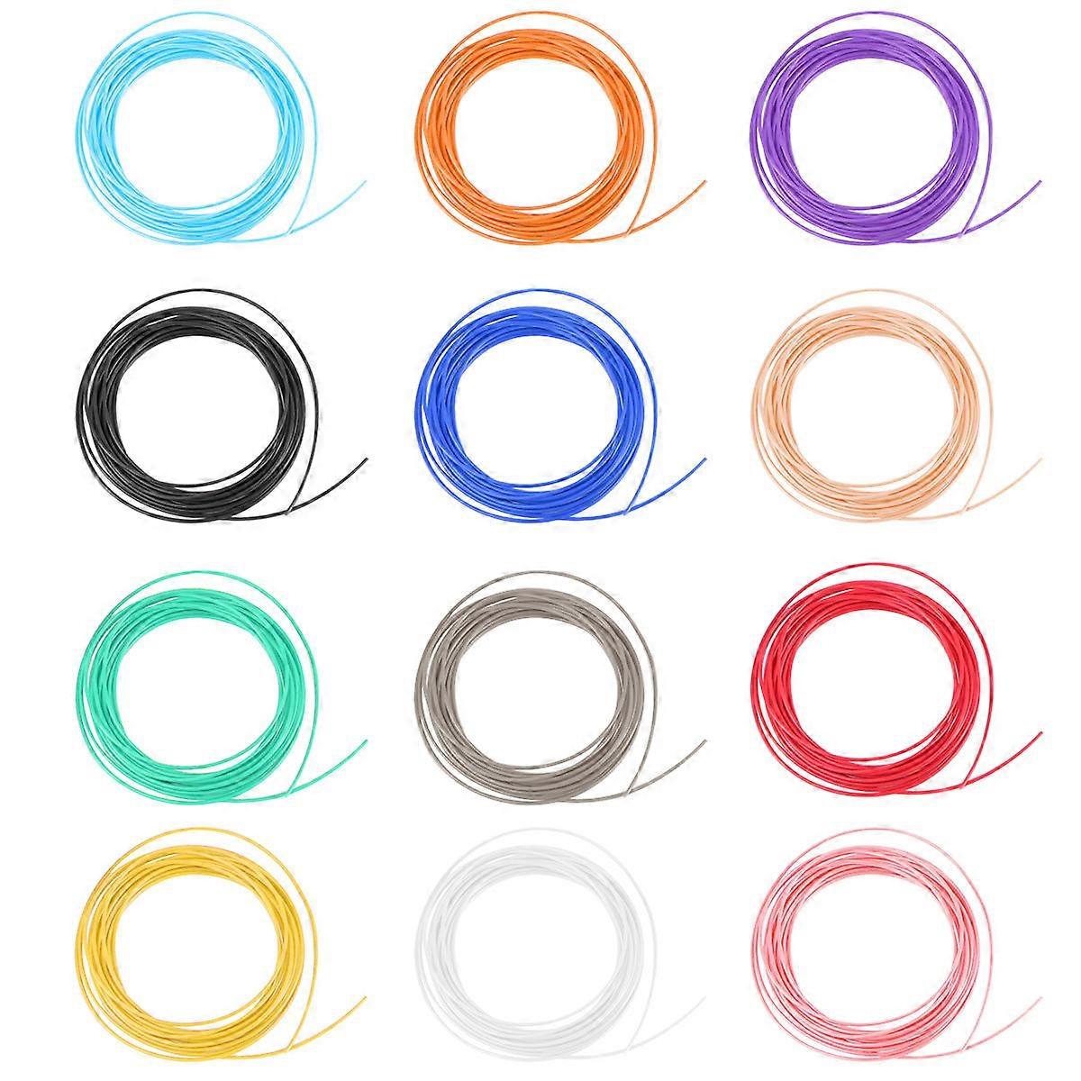 Pen 3D Printing Pen Refill For 3D Enthusiasts Assorted Color 1.75mm 5m High Strength 10Pcs