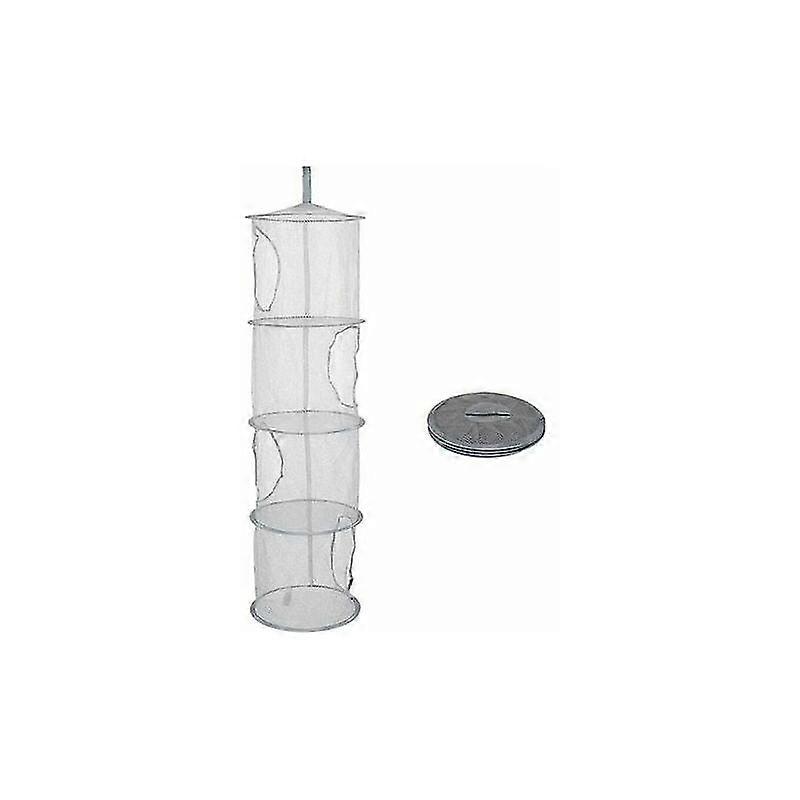 Portable Multifunctional Hanging Storage Net with 4 Compartments (Gray)