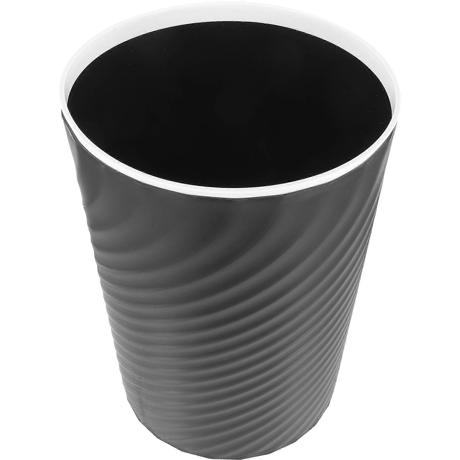 Large Capacity Trash Can Plastic Waste Paper Basket for Home Use 12.6×9.4×9.4in Garbage Disposal 1Pcs
