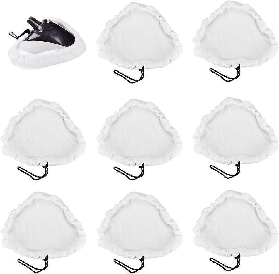 8-Piece Microfiber Replacement Mop Cloths for Durable Cleaning with Drawstring