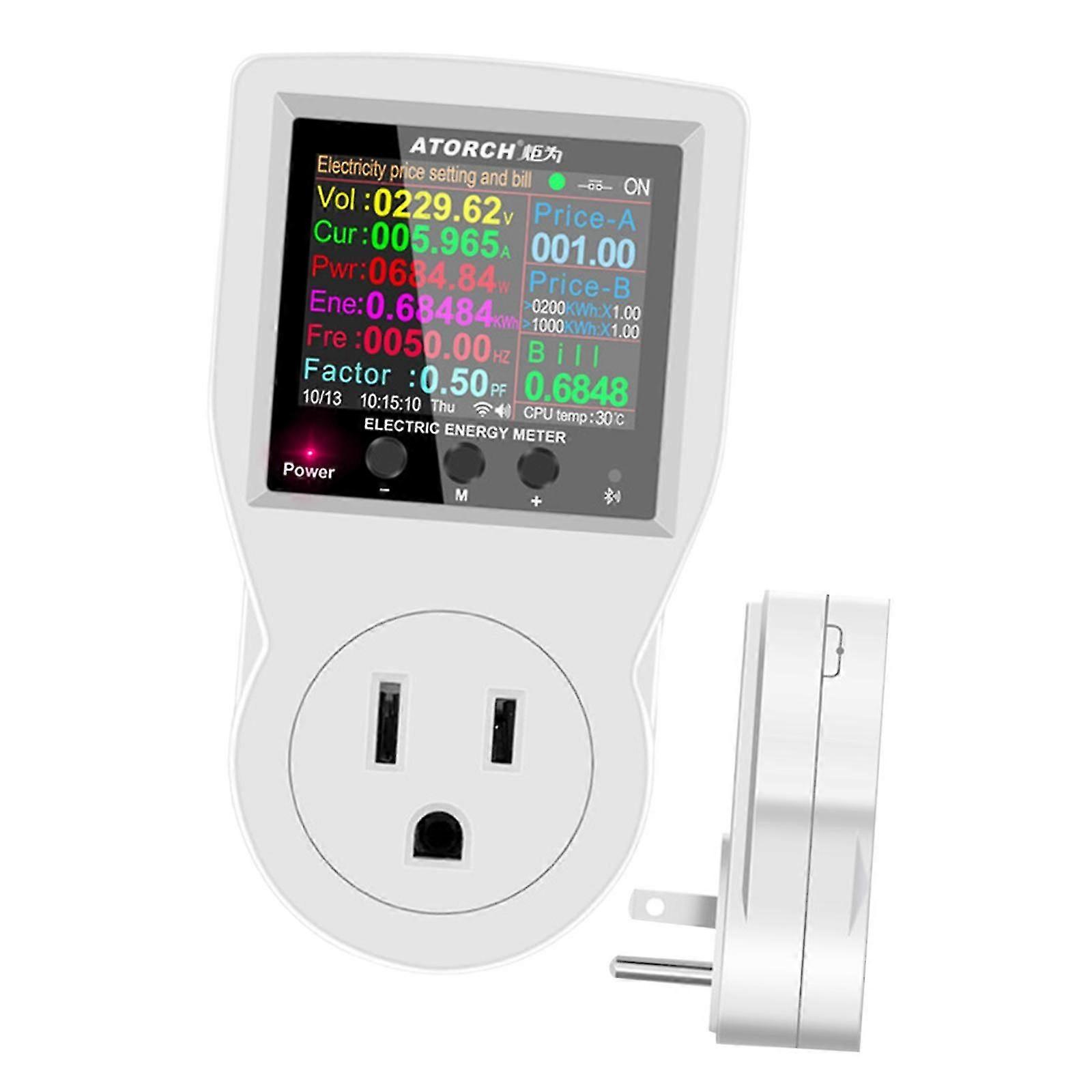 Metering Socket Adapter Power Meter Timer Function Control Plug in Sock