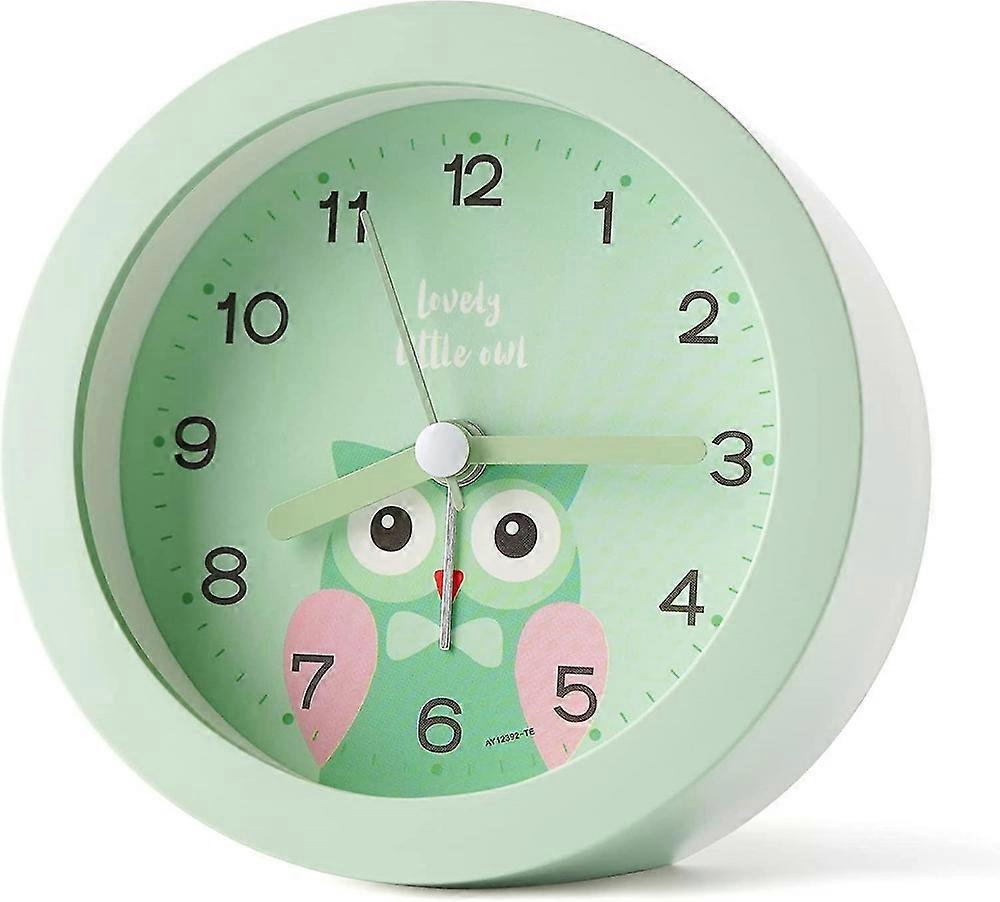 Barn Studenter Icke Tickande Väckarklocka, Nattlampa Klocka Sovrum Analog Klipp