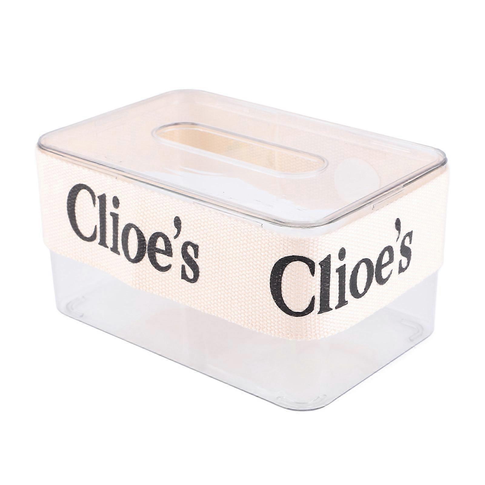 DIY Tissue Box Holder Opening Enlarged Transparent DIY Napkin Box with Webbing for Office Restaurant 