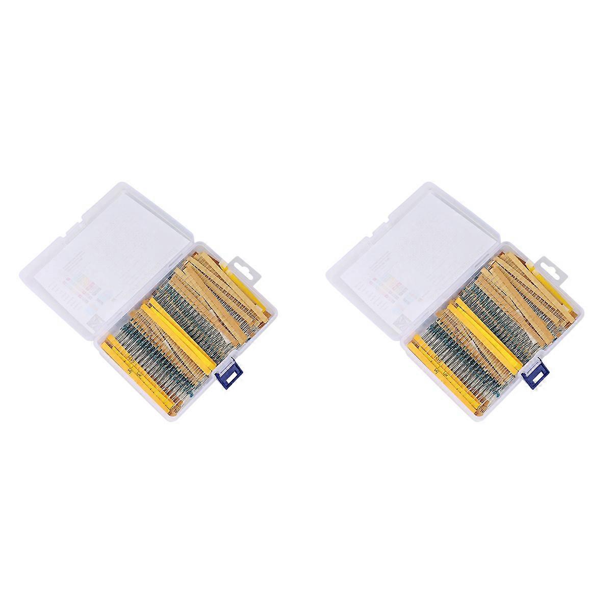 2600Pcs 130 Values 1/8W 0.125W 1% Metal Film Resistors Pack Set