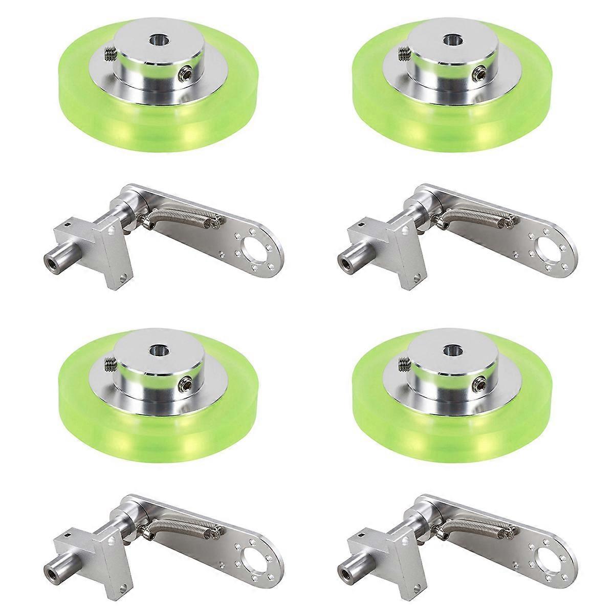 4pcs 200mm Aluminum Polyurethane Industrial Encoder Wheel Measuring Wheel with Type 20mm Aluminum En