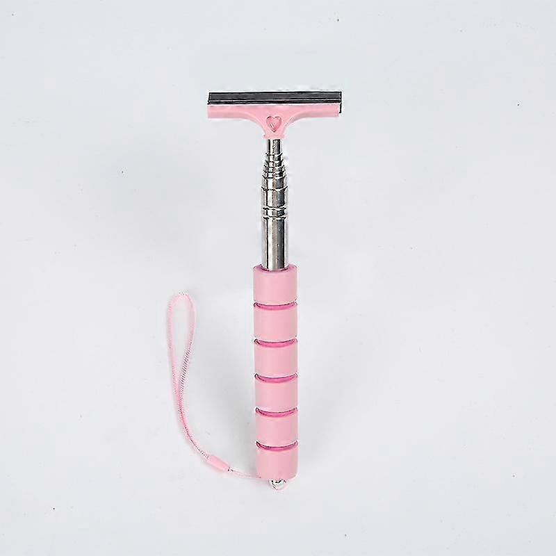 Car Rearview Mirror Wiper Stainless Steel Telescopic Retractable Cleaning Brush Head