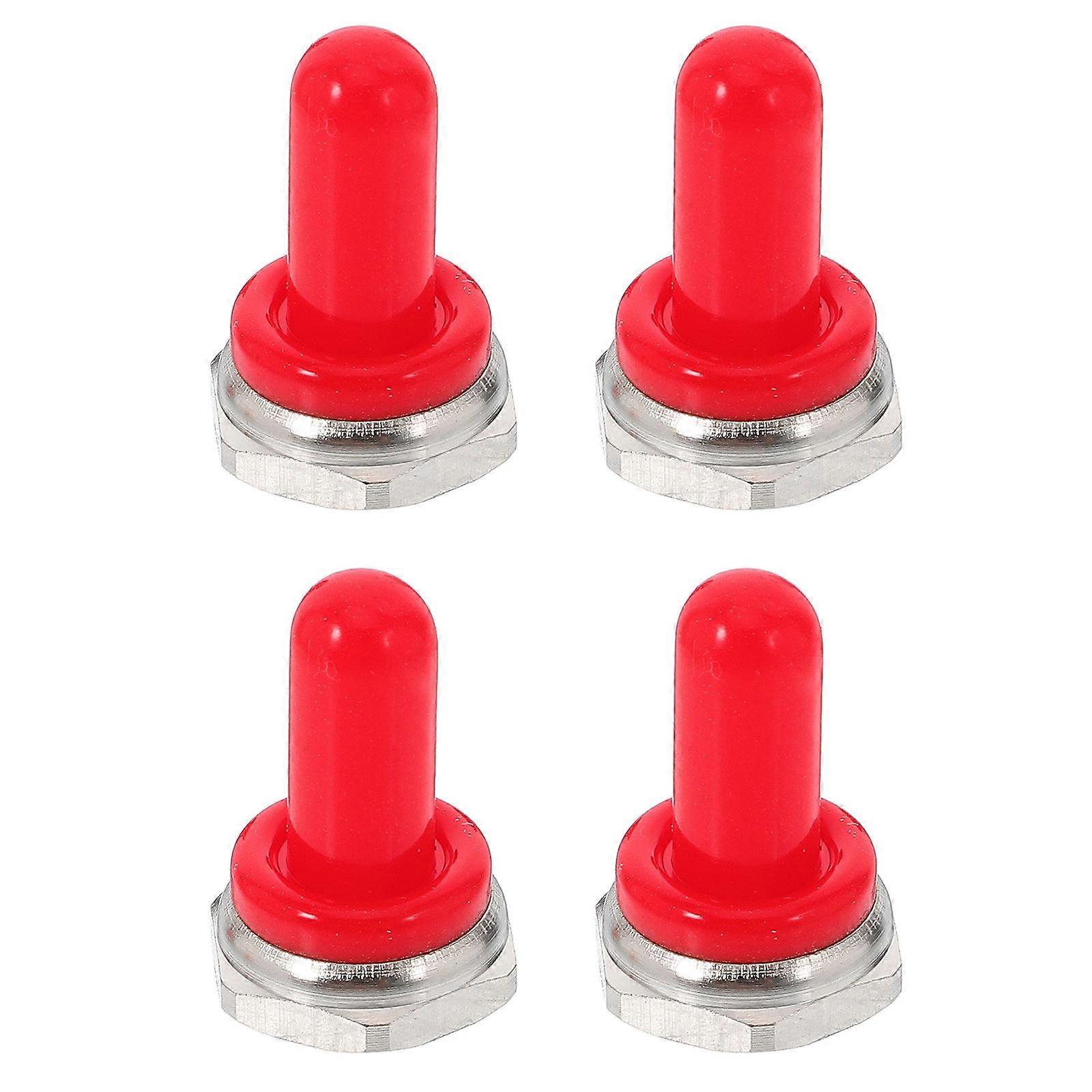 Toggle Switch Boot Protective Cap For Various Environments Diameter 12mm Dustproof 4Pcs