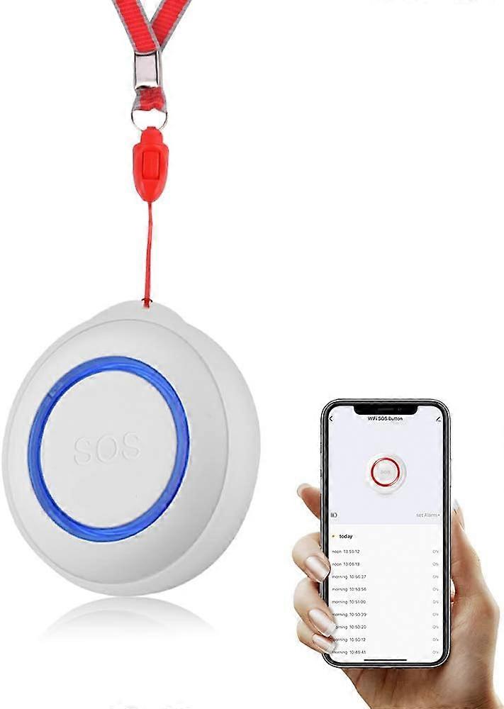 WiFi SOS Button Smart Wireless Alarm Sensor Caregiver Call Button Elderly Home IID507M17P048DT4Y M