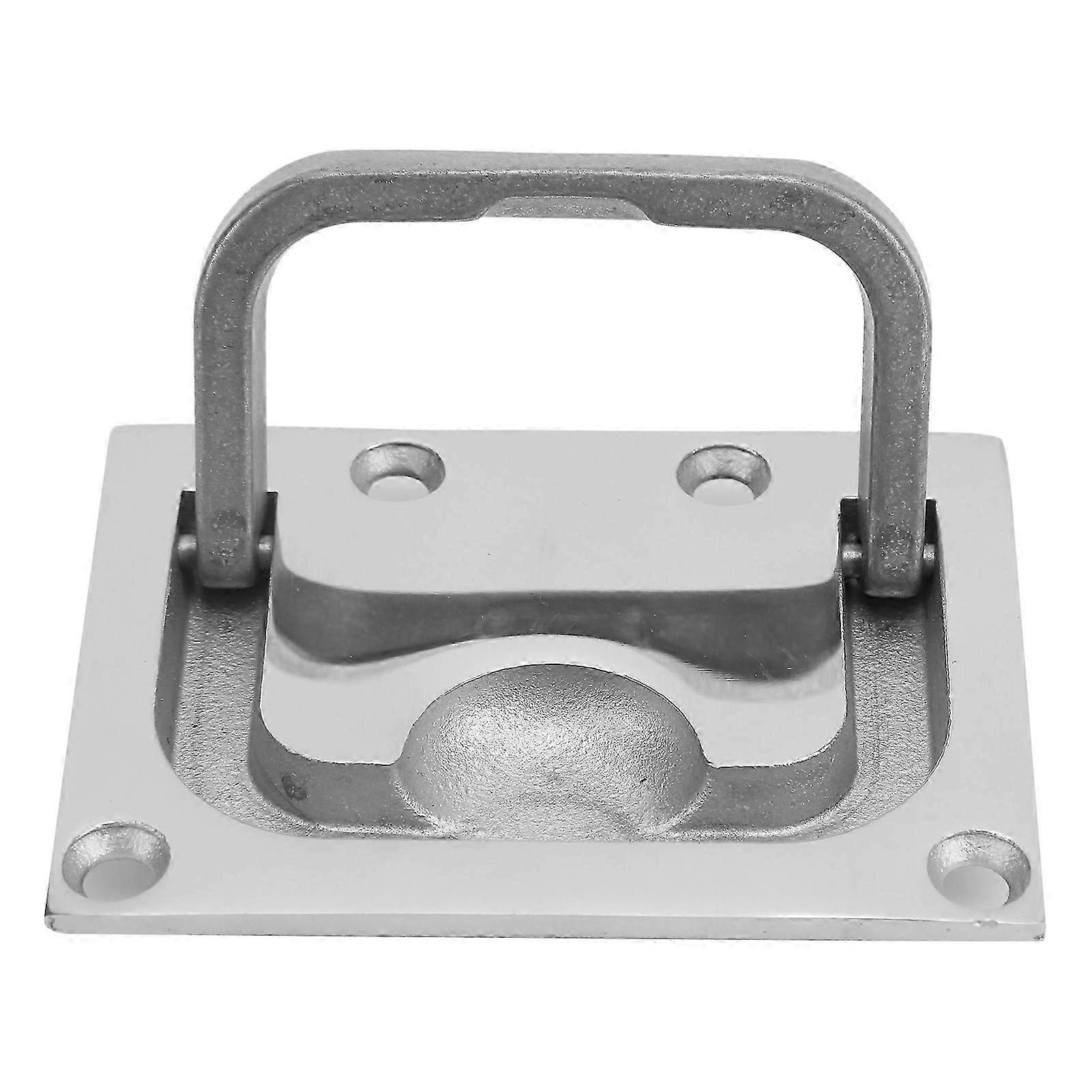 76mm Flush Pull Handle Square Polished Stainless Steel Lifting Ring for Boat Deck Hatch Cabinets
