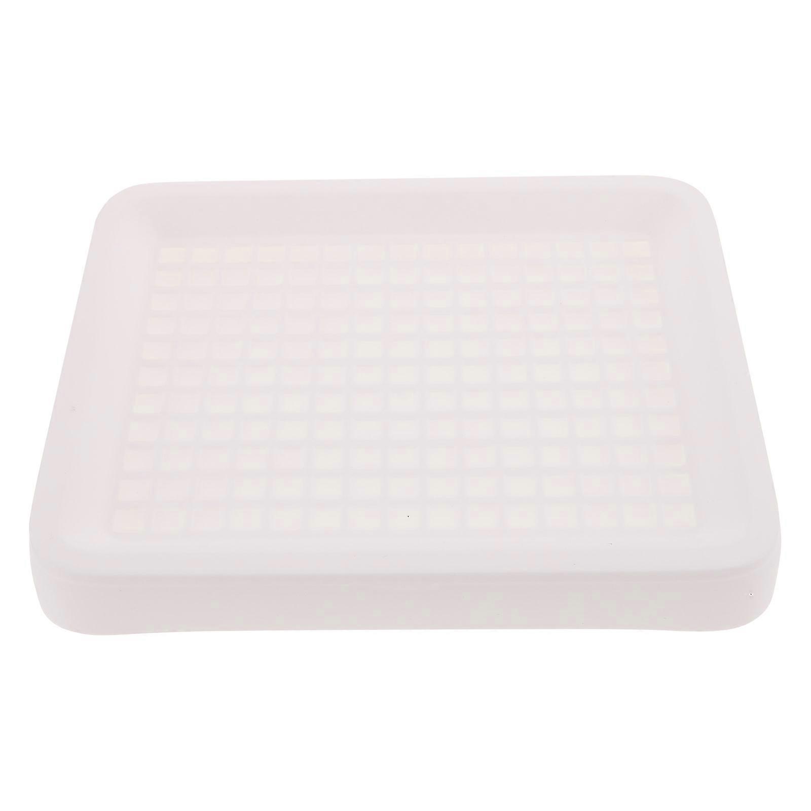 Bunny Litter Box White PP Material with Splash-Proof Fence for Pet Use and Non-Slip Bottom