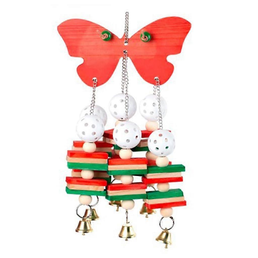 Bird toy Parrot Chew toy Cage Hanging Perch Shredding toy Small birds cage Wood block for Conure