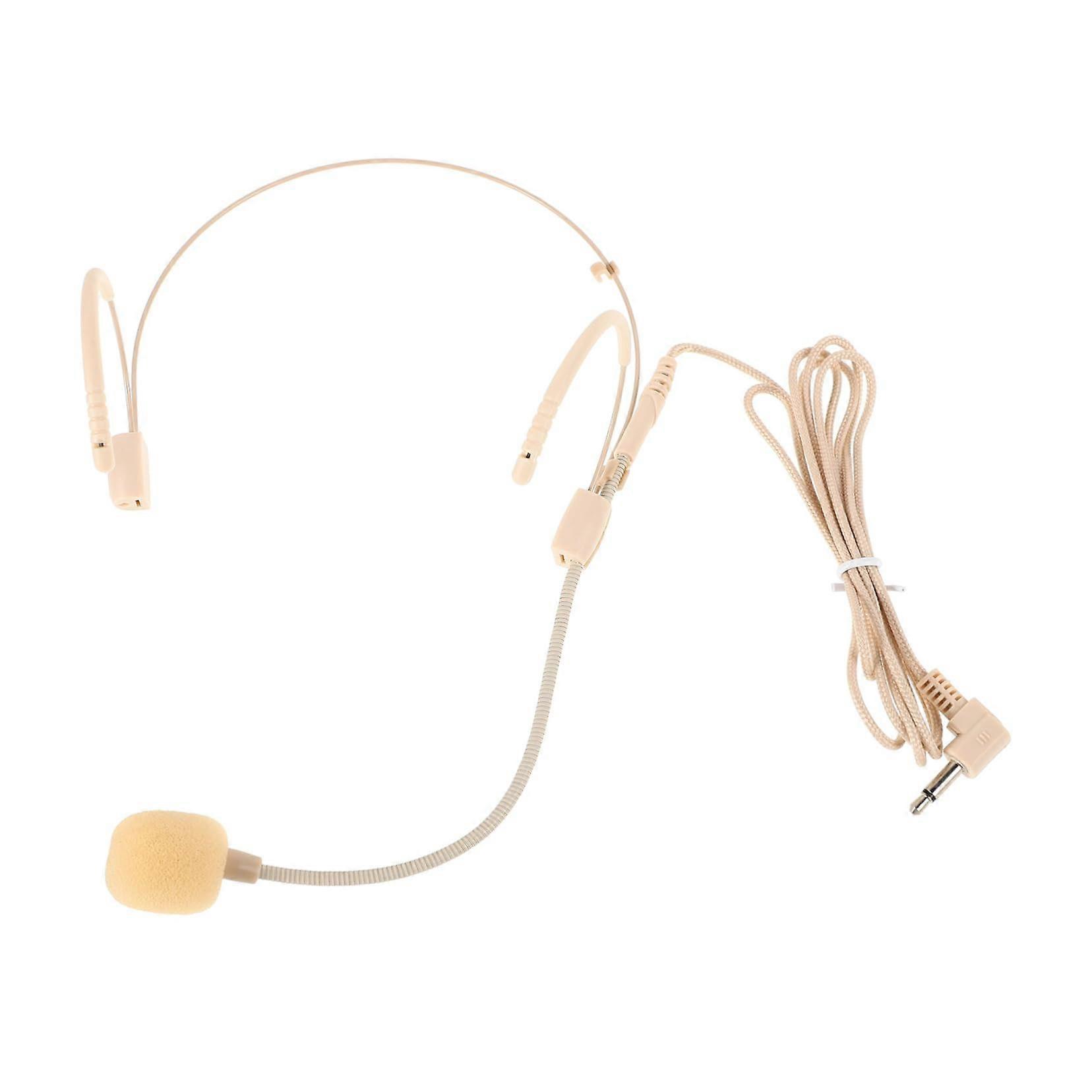 Fake Microphone Props Realistic Headset Microphone For Stage Performances Dance And School Shows Skin Tone Earloops