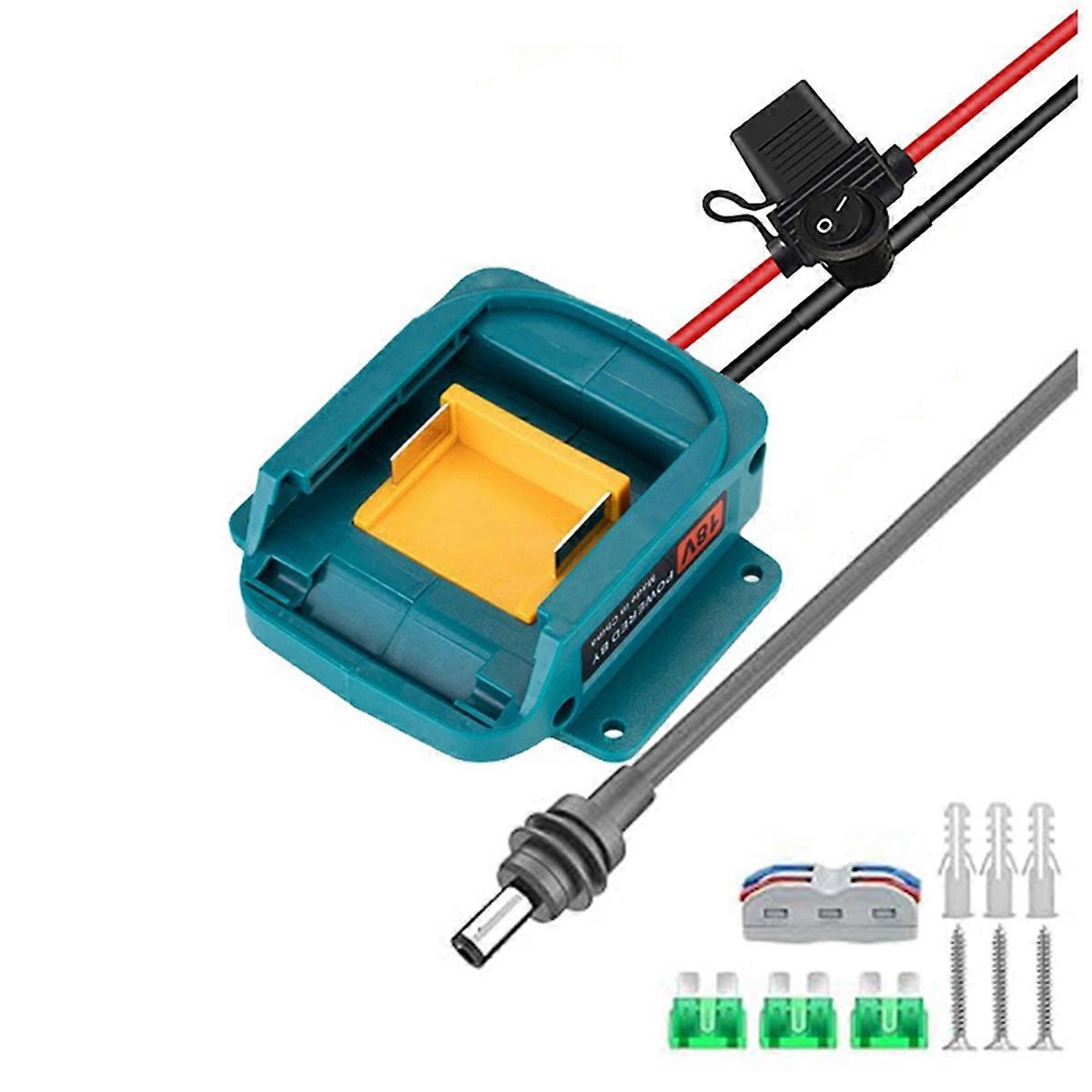 For Mini Battery Adapter for 18V Battery Mini DC Power Cable for with 3 Fuses
