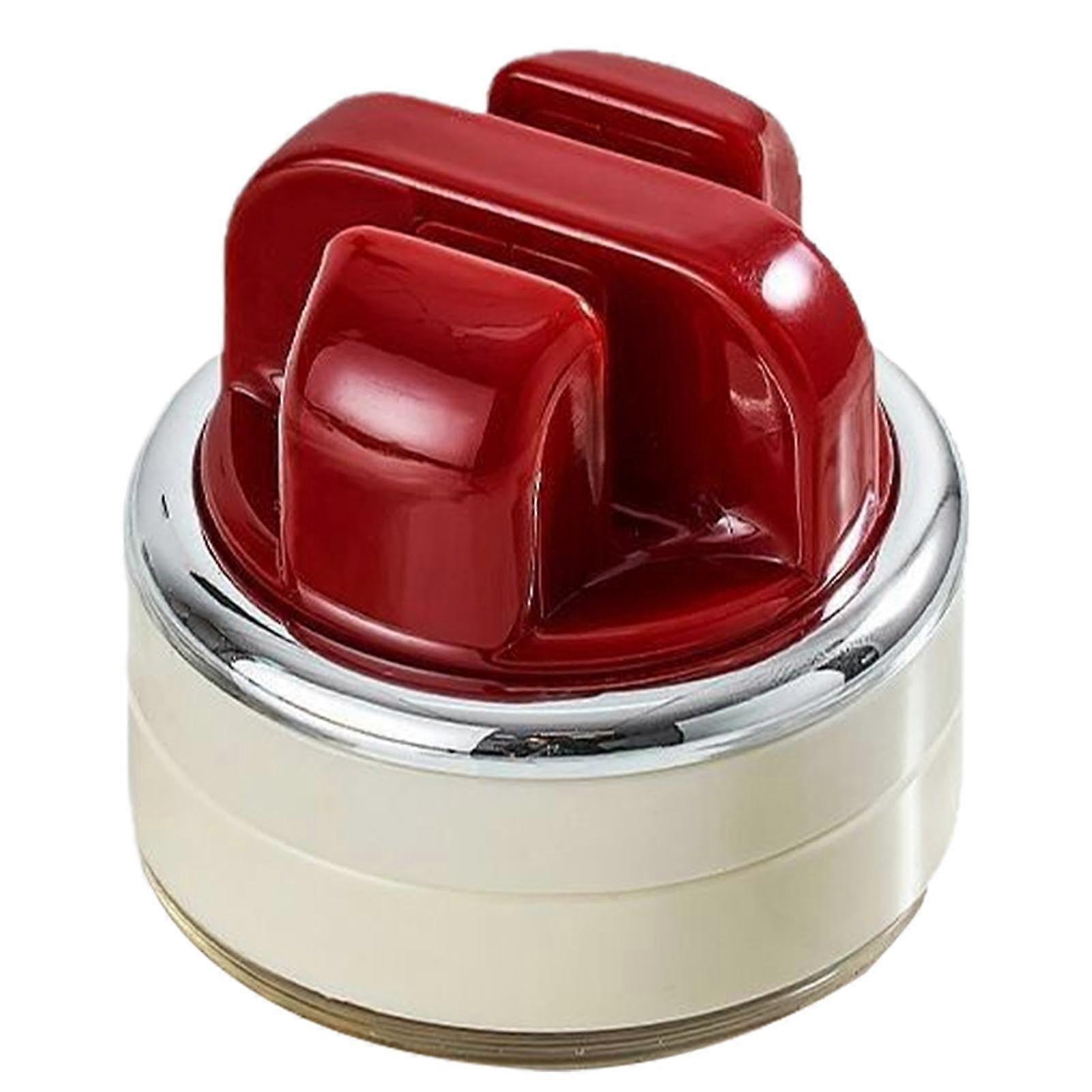 Portable Knife Sharpener with Suction Cup, 2-Stage Stone Whetstone for Kitchen Knives, Pocket Cutter Tool in White and Red