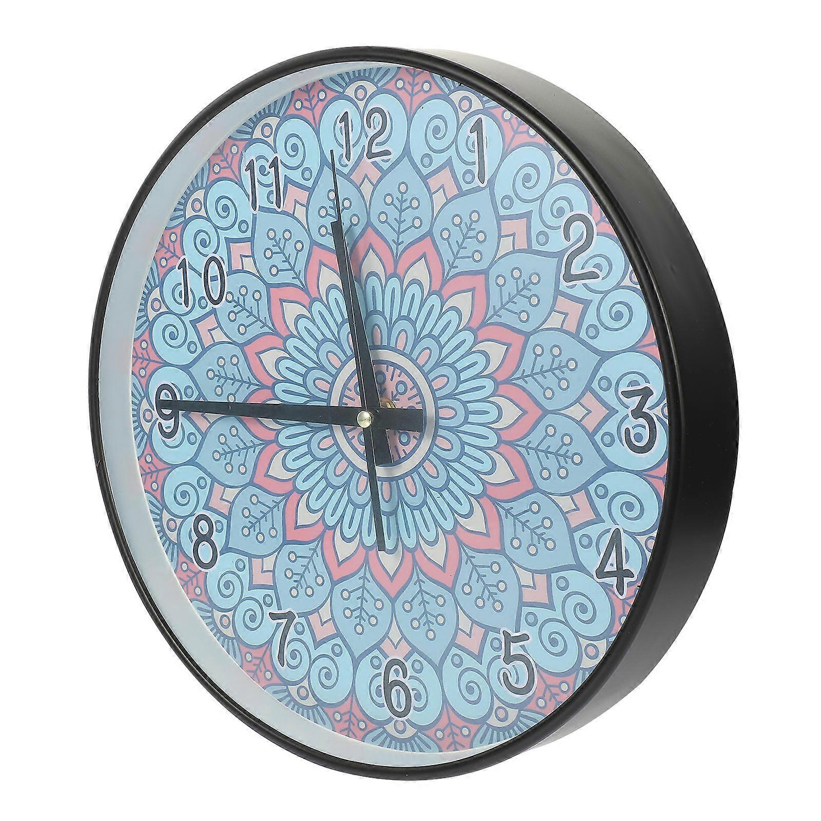 Wall Decor Clock Stylish Square Glass Plastic Material Mute Function Hanging Design for Home Office Store 1Set