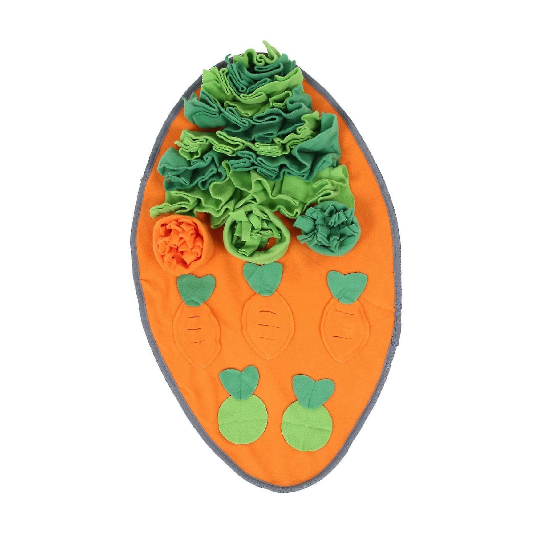 Slow Food Sniffing Pad for Rabbits - Plush Food Mat Puzzle Toy, Interactive Brain Game, Dog Feeding Hideaway, 24x18 inches