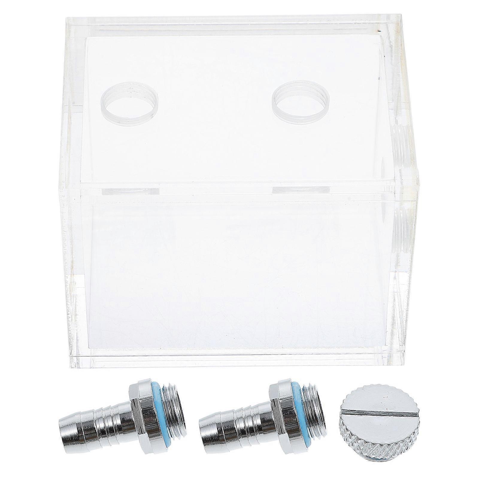 Cooling System Water Tank Cpu Liquid Cooler Reservoir Pc Computer Diy Water Cooling System 200ml Compact Size Quick-Tightening Heads 1Pcs