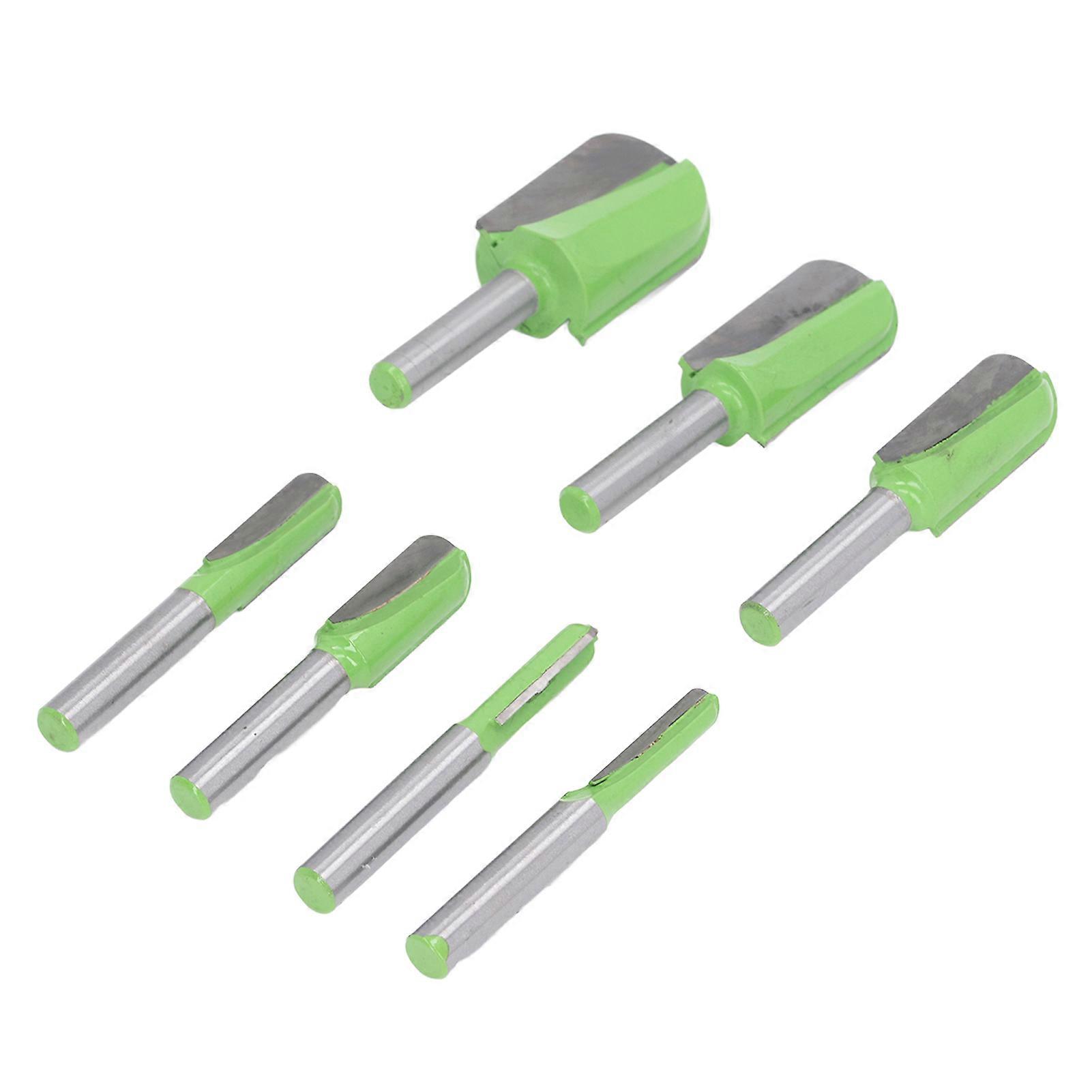 7Pcs 8mm Shank Core Box Router Bit Round Nose Mill Cutter Cove Core Box Router Bit for Woodworking 
