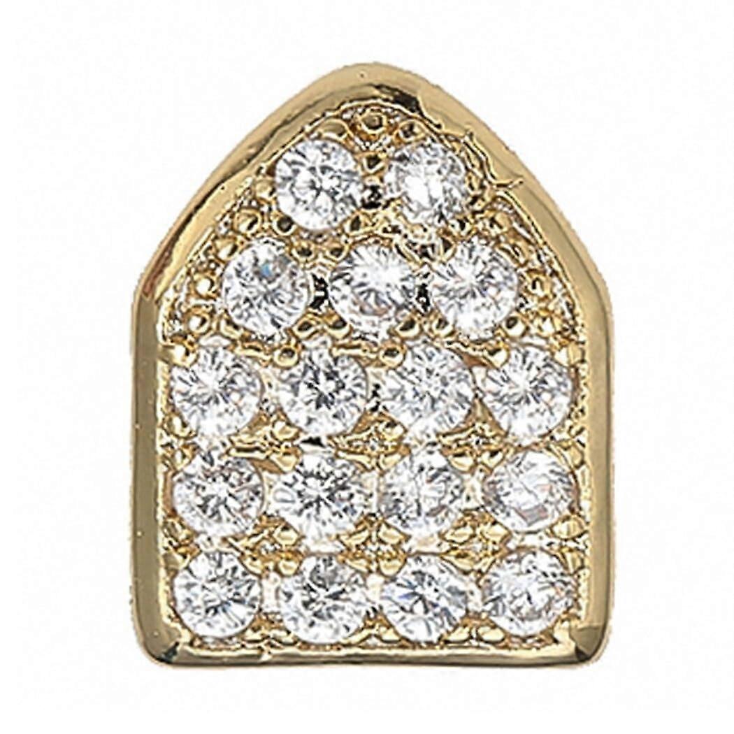 Diamond Encrusted Hip Hop Fashion Mouth Grill Set for Men and Women - Top and Bottom, Silver Color, Adjustable Fit