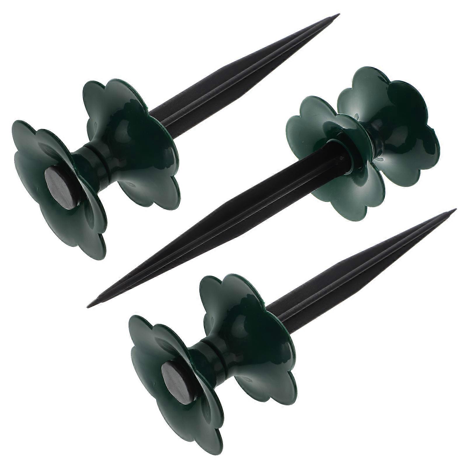 3pcs Lawn Watering Directional Wheel Hose Guide Stakes for Garden Flower Beds Irrigation – Plant Protection Spike Supports for Stable Pathway,