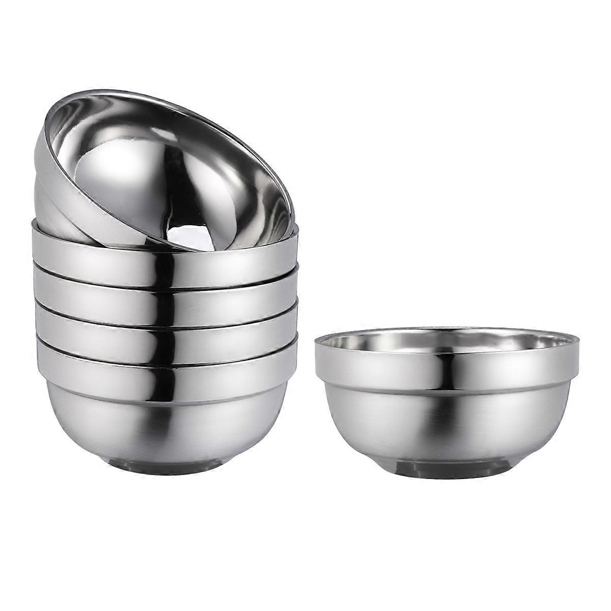 Miski na zupę ze stali nierdzewnej Izolowane dwuwarstwowe metalowe miski Anti-Dinnerware 13 cm Średnica 2 szt
