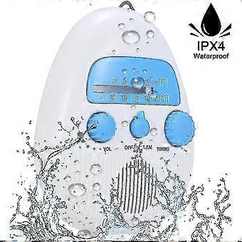 Hanging Waterproof Shower Clock Radio - Wireless Mini Portable Waterproof Battery Operat