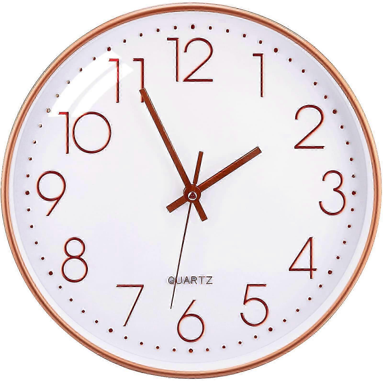 Number Wall Clock, 30cm Silent Wall Clock, Plastic, Wall Pendulum Clock, Quartz Wall Clock, No Noise