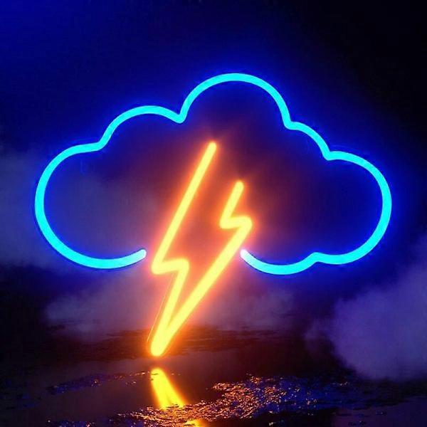 Neon acrylic cloud, battery or USB powered, wall decoration