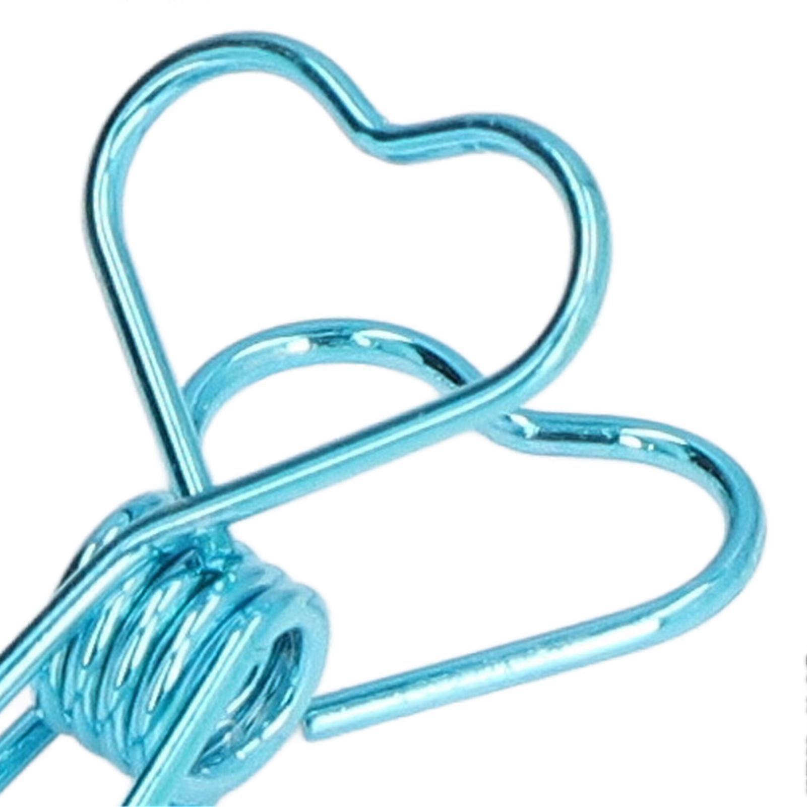 20pcs Paper Clips Elegant Style Durable Wearable Stable Reliable Small Compact Storage Tools for OfficeBlue