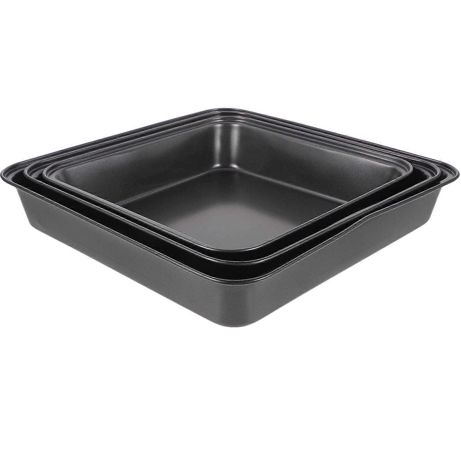 3pcs Nonstick Baking Tray for Pizza, Fish & Biscuits – Durable, Lightweight & Versatile Food Serving Plate