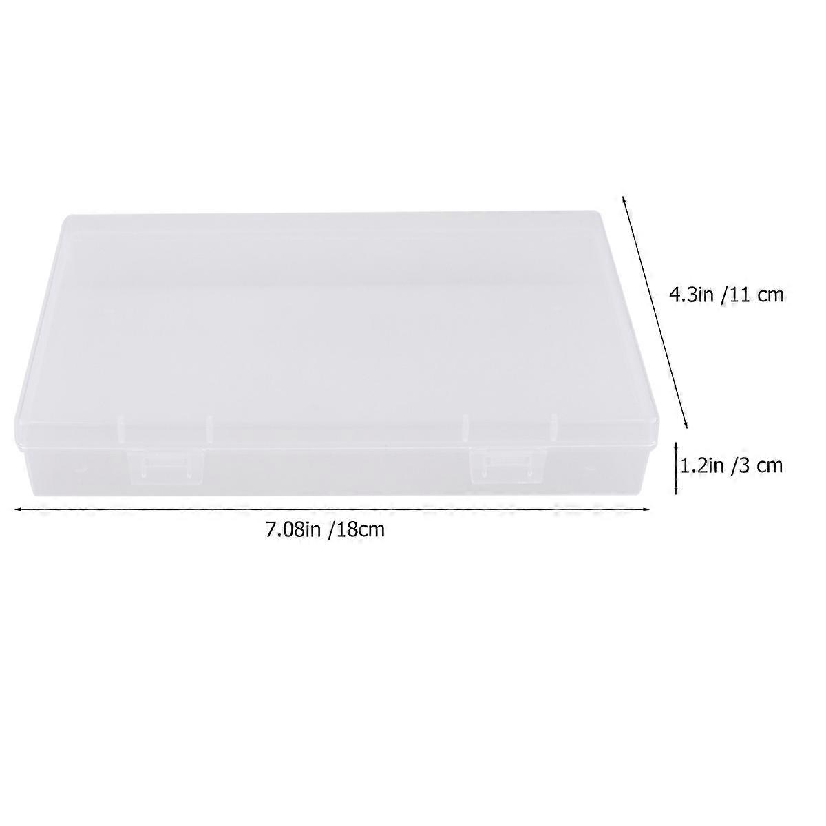 Transparent Plastic Storage Box Large Capacity Pencil Case for Organized Stationery Storage 4pcs
