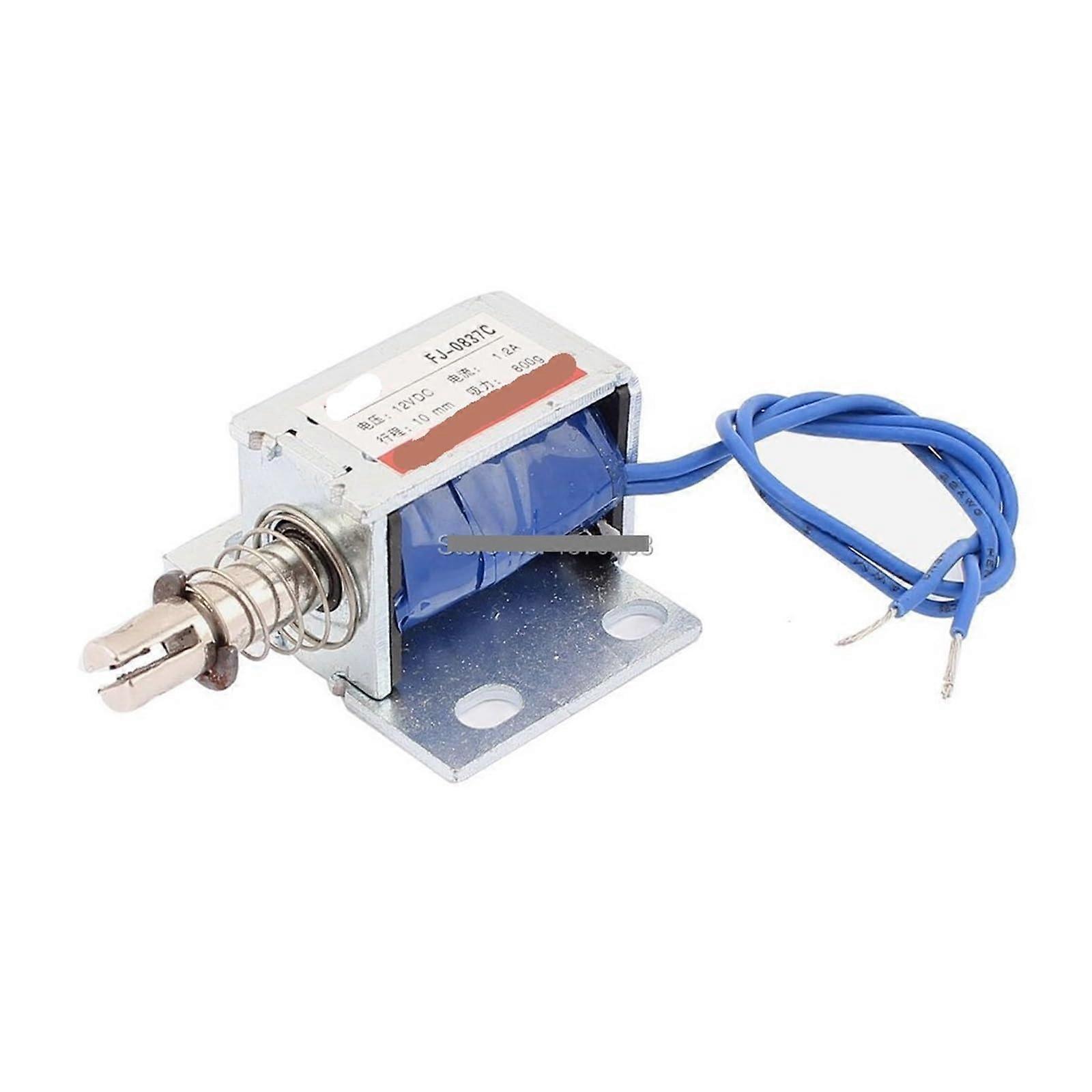 Fj0837c Type Push Pull DC Electromagnet, Solenoid 10 mm 800 g DC 12 V 1.2A Pocket Chain