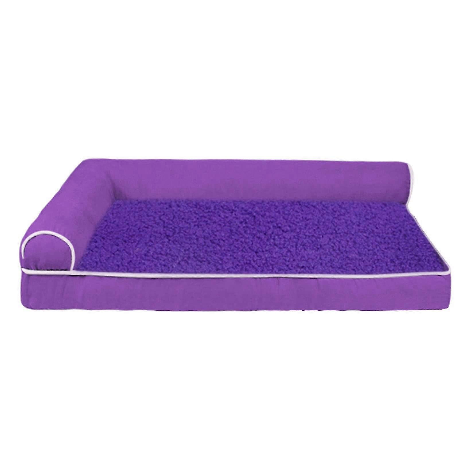 Dog Bed and Cat Bed - Purple Pet House for All Seasons, Small Medium Large Sizes, Warm Cozy Sofa Hut, M50 x 40 x 9 cm