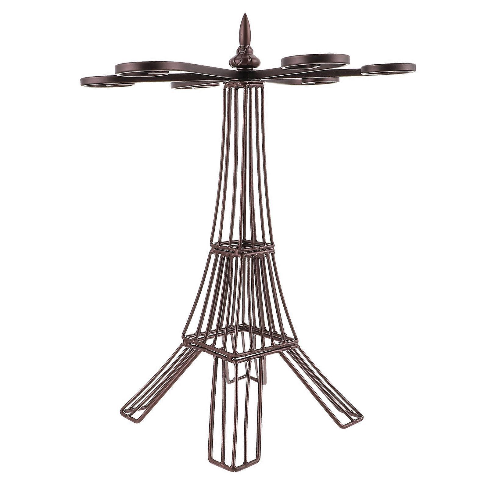 Creative Wine Cup Rack Made of Iron for Storage Coffee Color Adds Style to Your Kitchen 6.5x4.3 Inches