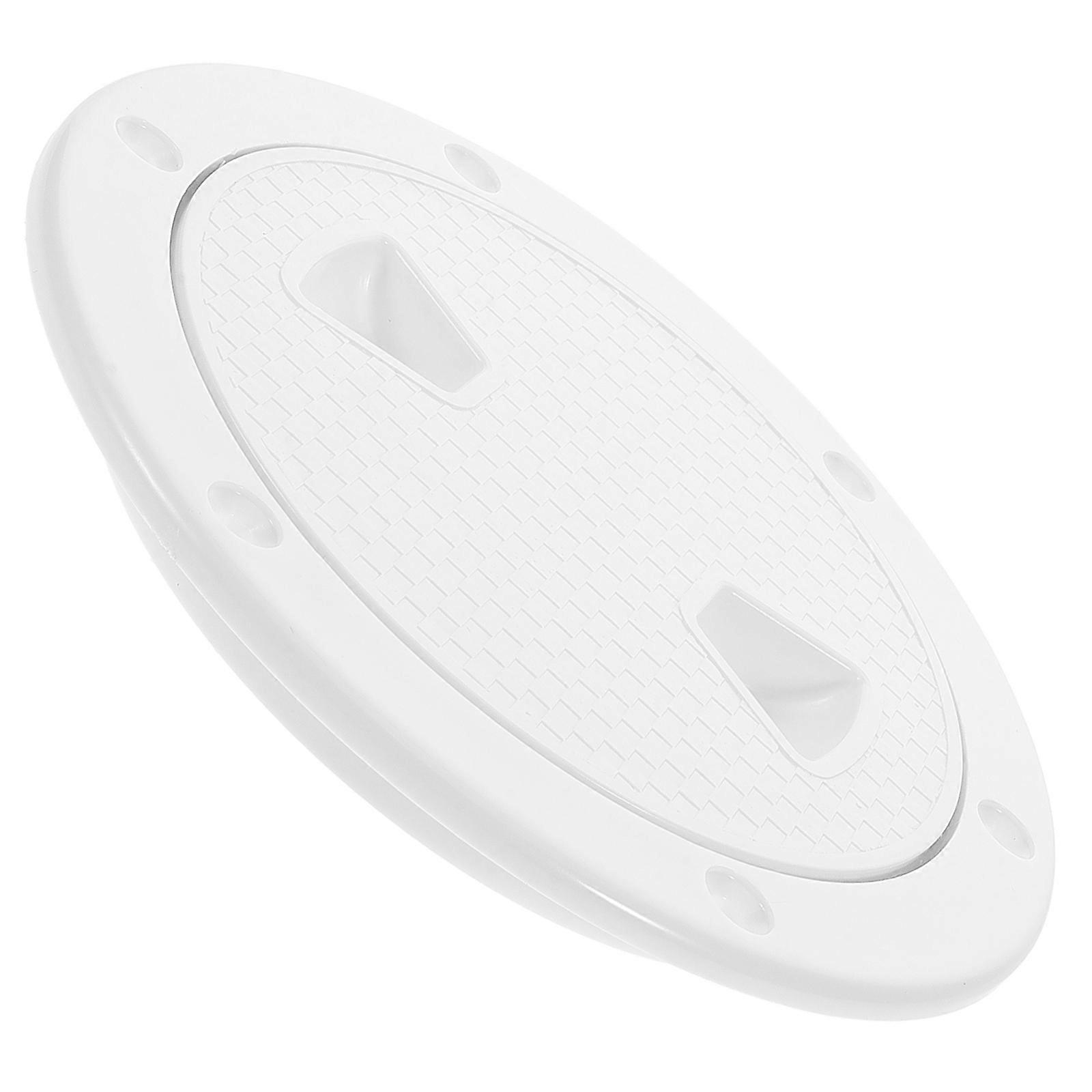 Boat Deck Hatch Recessed Floor Hatch White 5.5×5.5×0.6in Protection from Dirt and Damage for Boat Owners 1Pcs