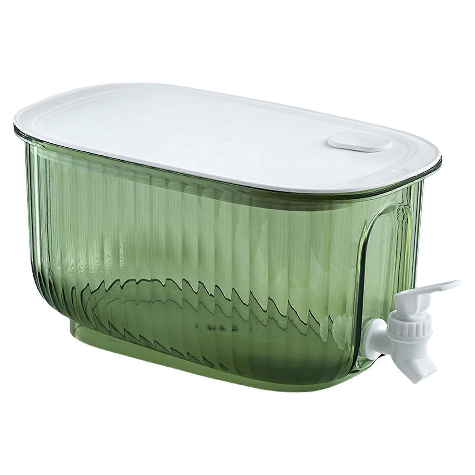 4L Capacity Cold Beverage Dispenser With Convenient Spout For Parties And Gatherings Green