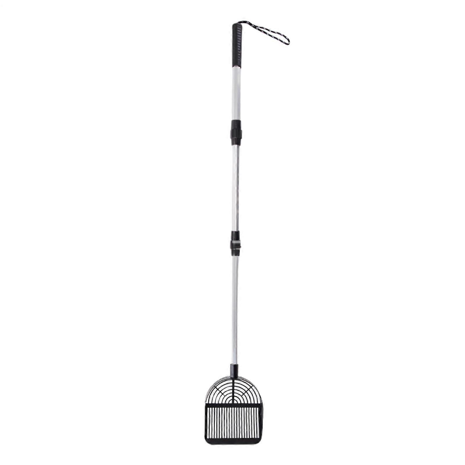 Streuschaufel – Long Handle for Pet Waste Versatile Stainless Steel Accessory for Cleaning and Collecting Garden Debris, SemiCircle