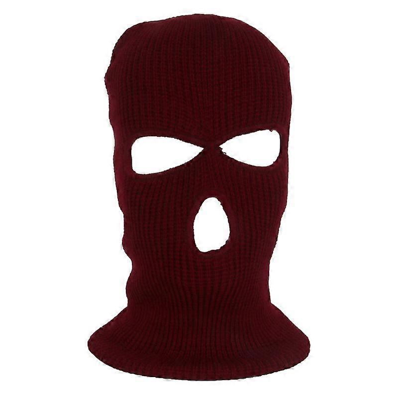 1Pcs Motorcycle Windproof Full Face Knit Hats Ski Mask Men Warm Wool Balaclava Winter Hats Knitted 3 Holes Ski Mask