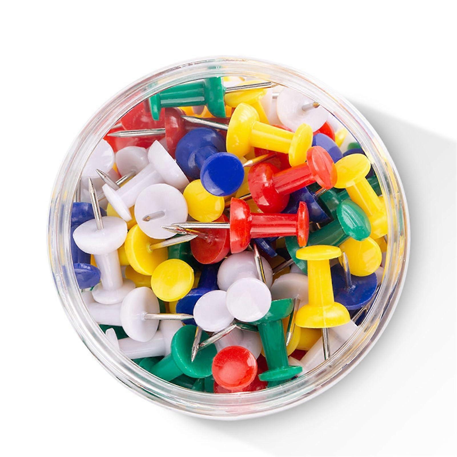 80pcs Push Pins Set with Stainless Steel Point for Cork Boards, Bulletin Boards, Wall Photo Display