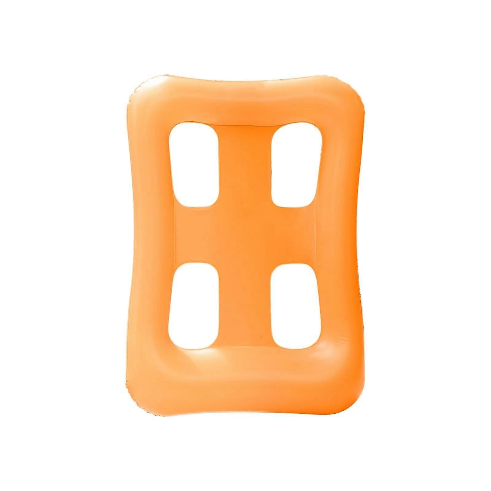 1PC Thick Inflatable Floating Water Hammock Pool Floaties, Saddle Lounge Chair Hammock Drift Chair Simple and Comfortable (Orange)