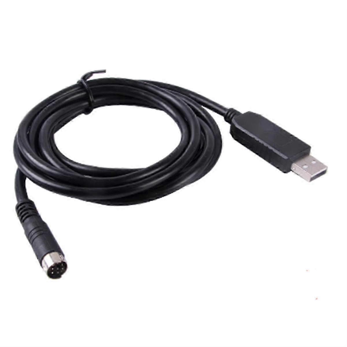 PL2303GT USB to RS232 8 Pin DIN Adapter Converter Cable for Programming