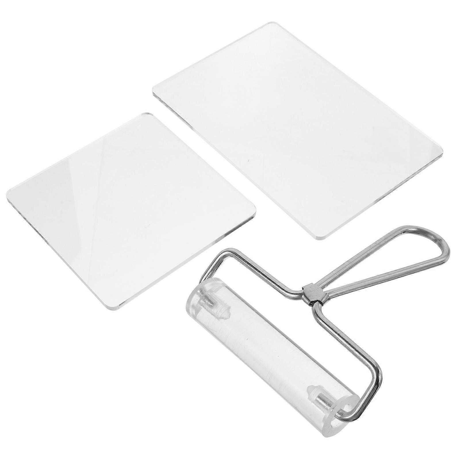 Modeling Clay Tools Acrylic Clay Press Shaping Figurine Creation Beginners Professionals 15.00X10.00X0.40CM 3Pcs
