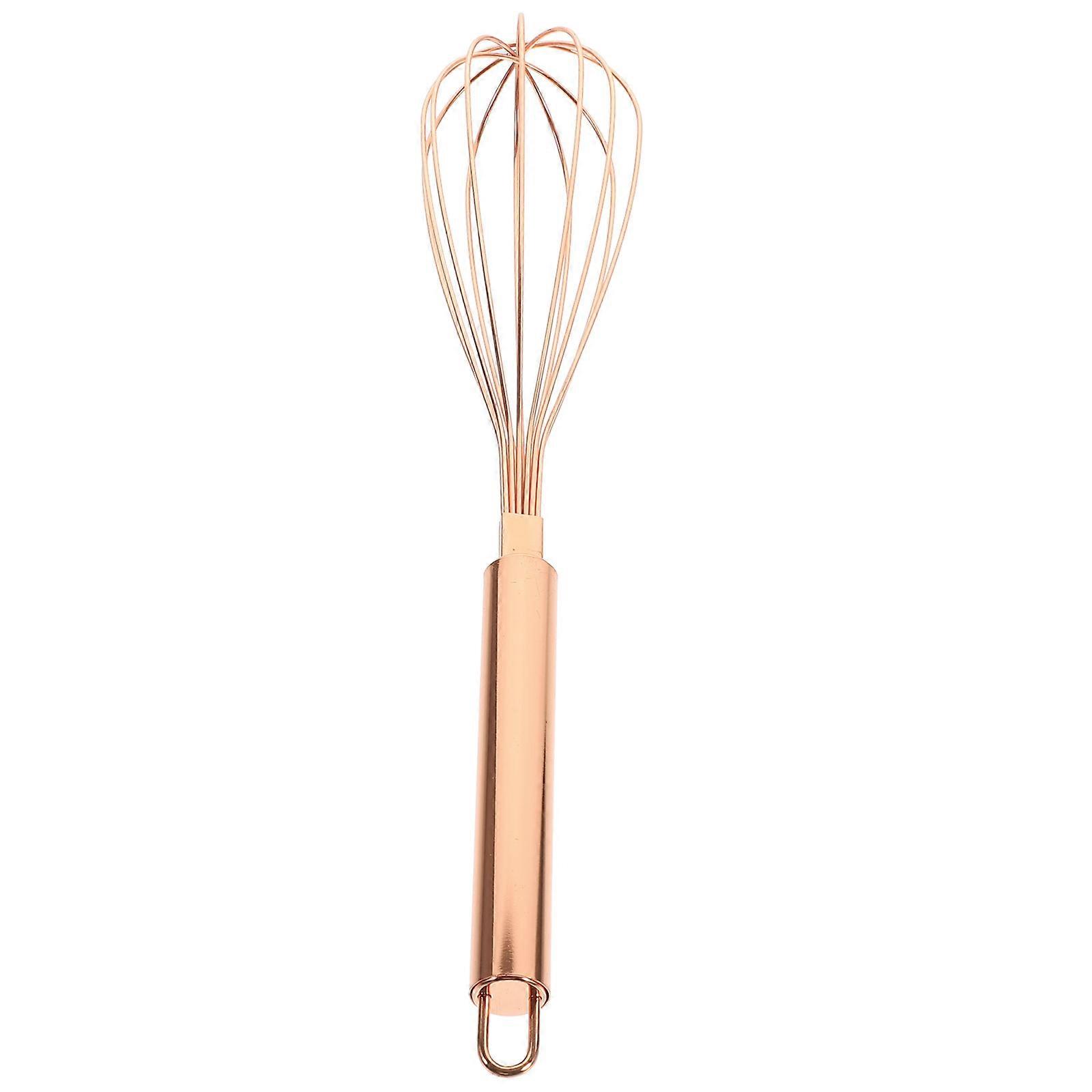 Metal Wire Stirrer Rose Gold Egg Whisk for Kitchen Use