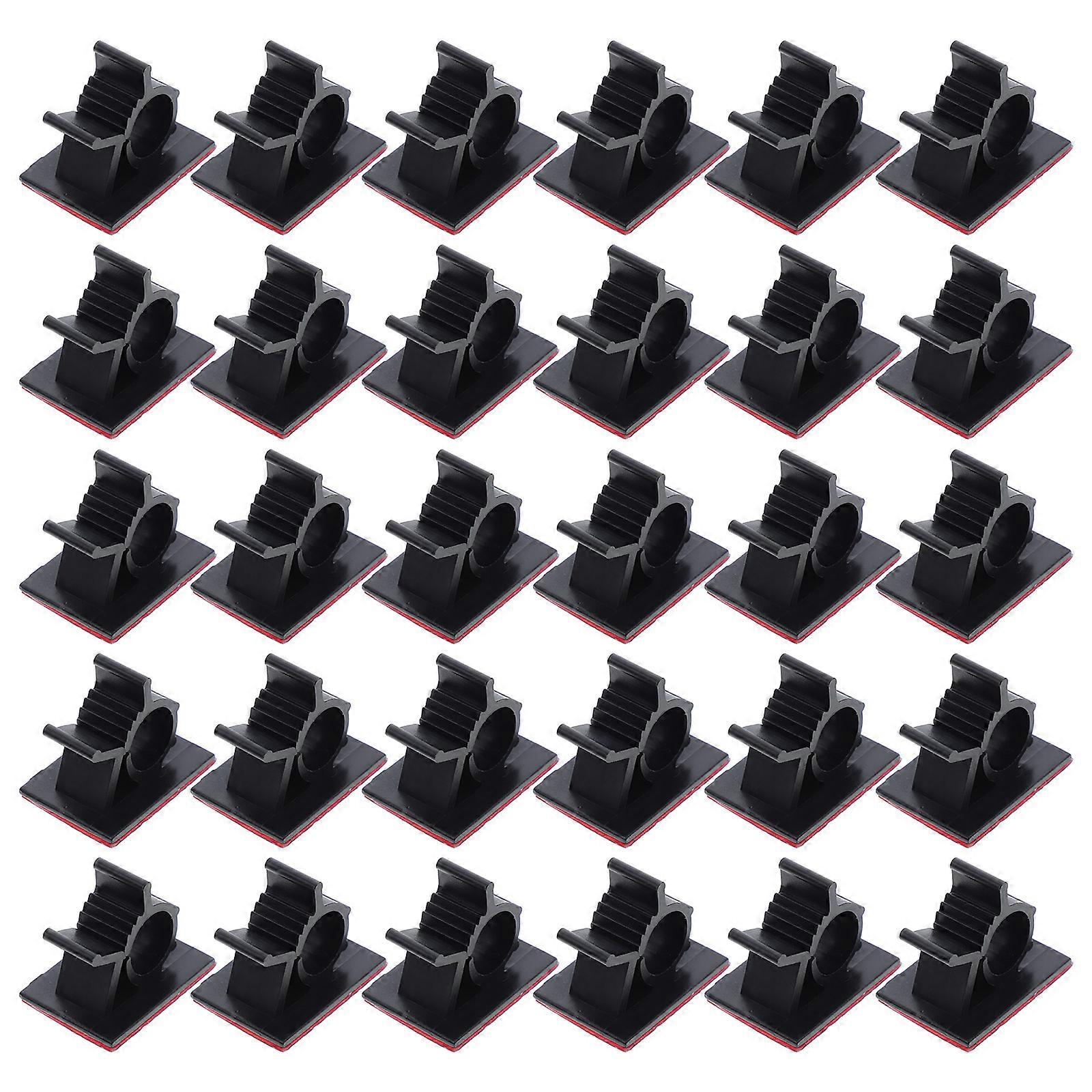 Adhesive Cable Holders Cable Management Adjustable Cable Clips Sleek Design Office Organization 30Pcs