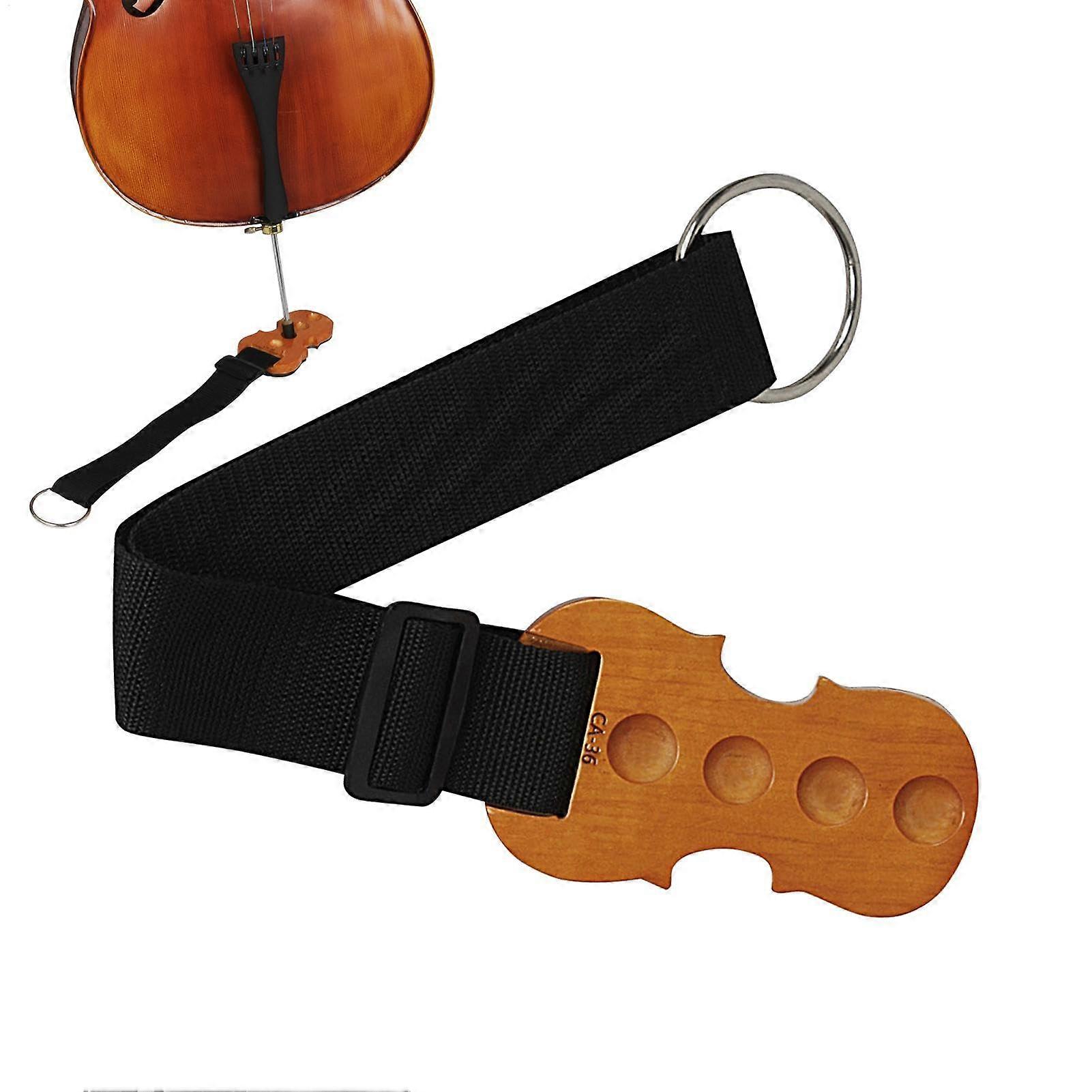Cello Strap Stopper Non-Slip Wooden Pad for Cello Stability Compact Anti-Skid Mat for Performances and Practice