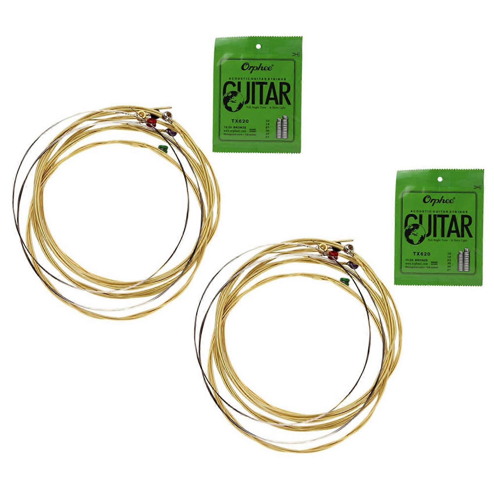 6Pcs/set Acoustic Guitar String Hexagonal core+8% nickel FULL,Bronze Bright tone& Extra light Extra