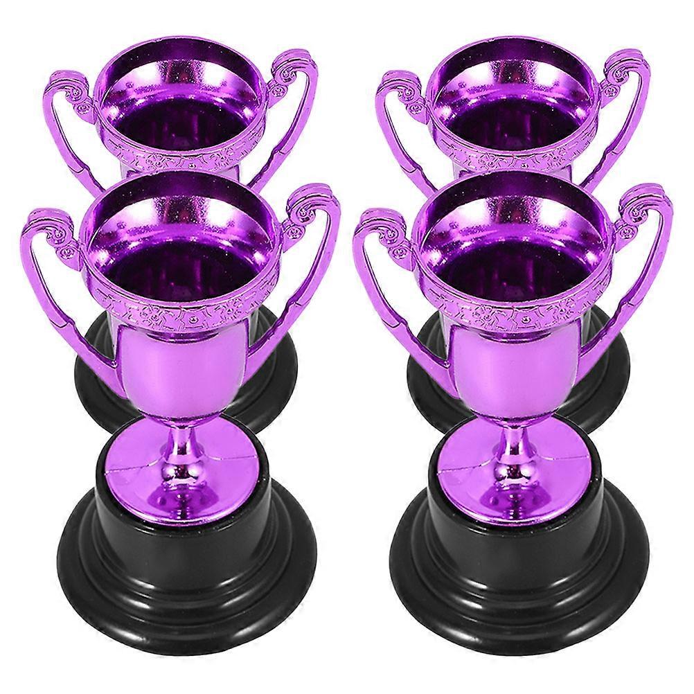 Plastic Mini Trophies For Competition Awards 8.20X5.00X4.50CM Intricate Detailing 4Set
