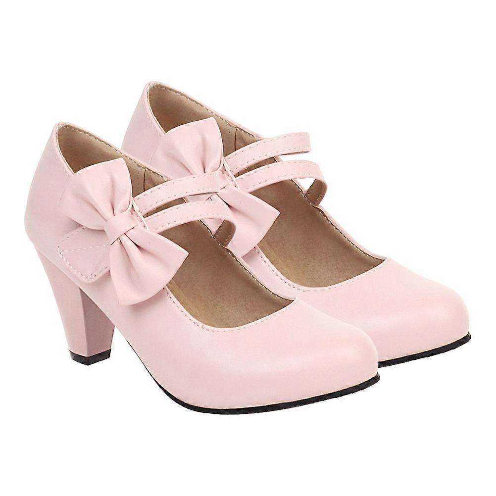 1 Pair Stylish High Heels for Ladies with Creative Bowknot Design Anti Skid Single Shoes