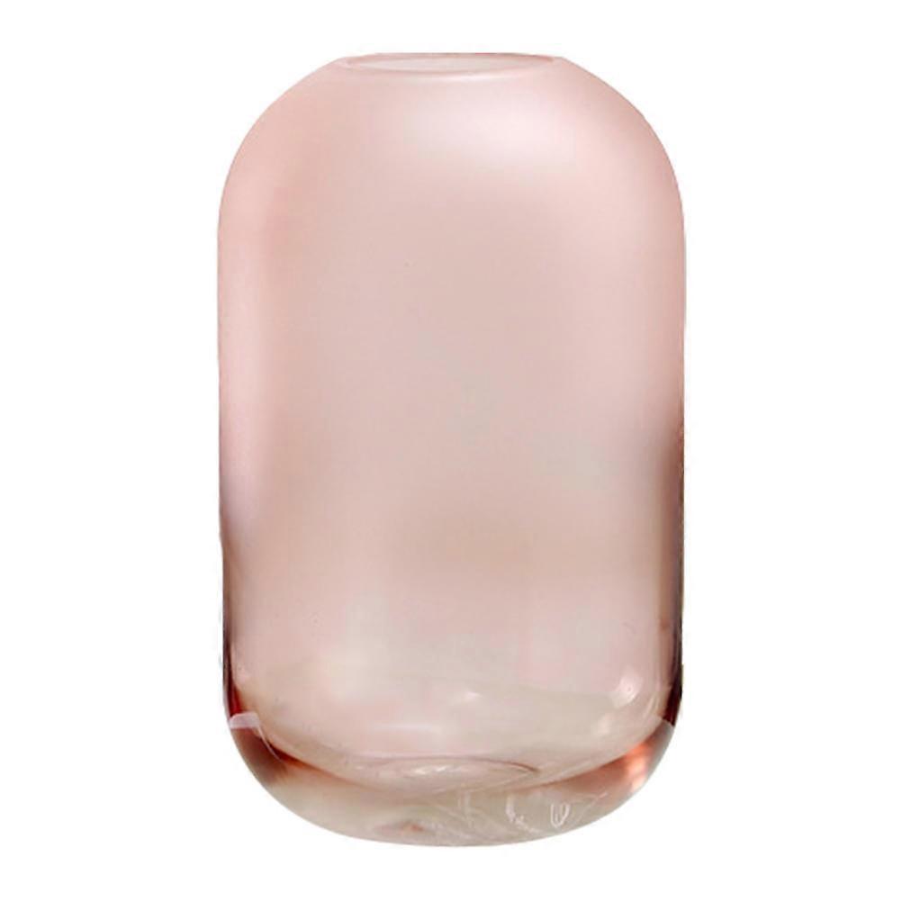 Gradient Frosted Glass Vase Decorative Hydroponic Flower Bottle Simple Chic Floral Arrangement Holder for Home Office Table Display